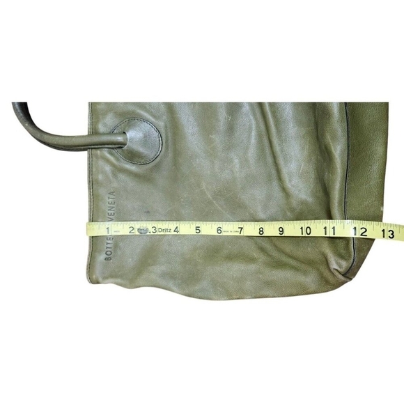 Bottega Venetta leather hand bag/ tote bag Green - Picture 16 of 16